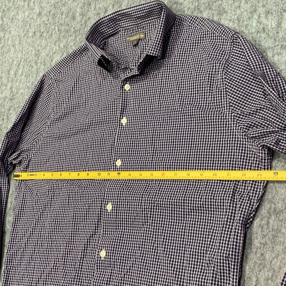 Peter Millar Summer Comfort Men's Button Up Long Sleeve Plaid Check Shirt Size L - Picture 7 of 11